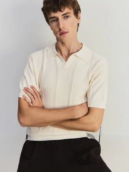 Джемпер поло фактурной вязки ZR2605043306-2 / Zarina