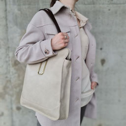 Женская сумка шоппер из эко кожи с косметичкой 0075-10