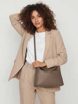 Женская кожаная сумка Richet 3282LN 612 Тауп