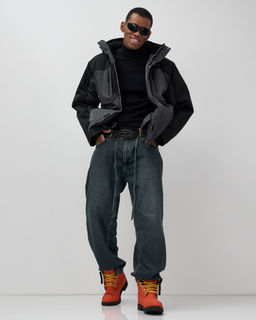 Горнолыжная куртка мужская зимняя темно-серого цвета 7616TC