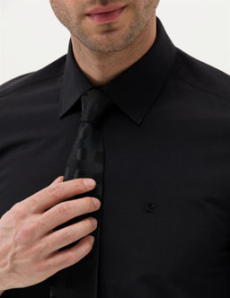 Siyah Slim Fit Uzun Kollu Basic G_mlek - Pierre cardin фото 7