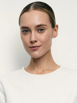 Футболка ассиметричного кроя на кнопках / Zarina  фото 6