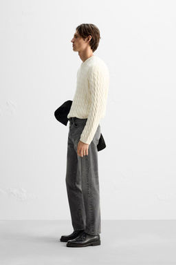 TEXTURED CABLE-KNIT SWEATER - Zara фото 4