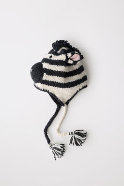 100% WOOL ZEBRA BEANIE LIMITED EDITION - Zara фото 7