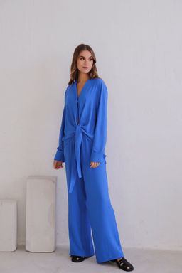 10352 Костюм из рубашки и брюк электрик - Martichelli фото 2