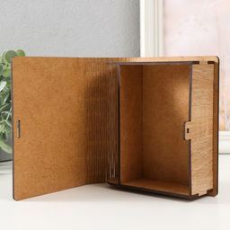 Новогодняя копилка-книга для денег «Тепла и уюта», для купюр, монет, дерево, 14×12×5 см