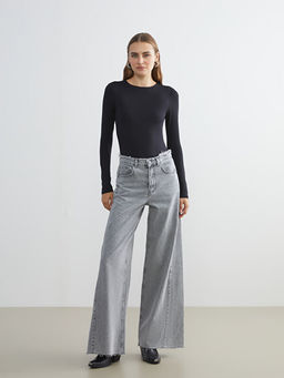 Wideleg Kad?n Jean Pantolon