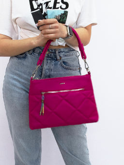 LACCOMA сумка Майя-Ф826-фуксия эко кожа хлопок  фото 10