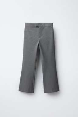 HERRINGBONE FLARED TROUSERS