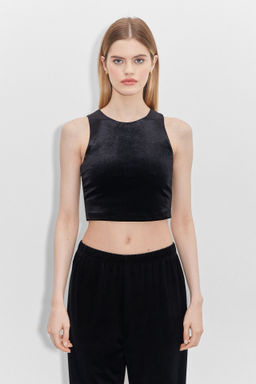 Кроп-топ из бархата