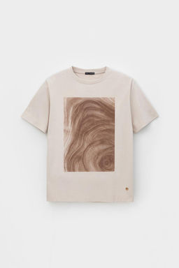 Футболка Very Neat ЕВТ 3225 из гребенного хлопка бежевая  фото 5