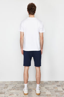 TRENDYOL MAN Lacivert Bask?l? Regular Fit Orme Sortlu Pijama Tak?m? TMNSS24PT00012 - Trendyolmilla фото 7