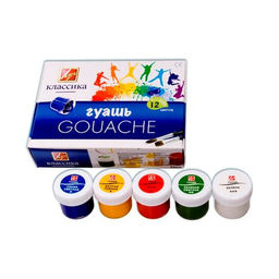 Гуашь Луч КЛАССИКА 12 цветов по 20 мл ассорти, набор баночек