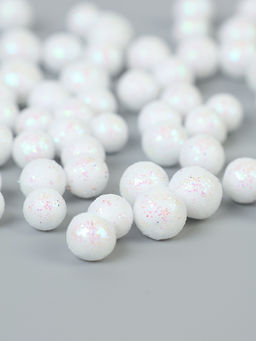 Цена за 2 шт. Фигурка для поделок и декора Шар, набор 55 шт., размер 1 шт.: 0.5  1 см, цвет белый