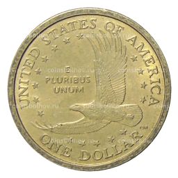 1 доллар 2000 года P США Сакагавея Парящий Орел