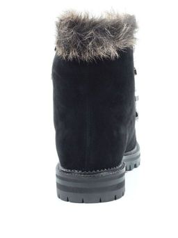 04-AH25-2 BLACK Ботинки зимние женские (натуральная замша, натуральный мех) - Фабричный китай фото 12