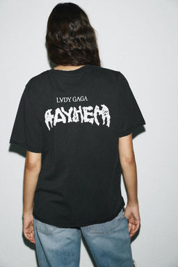 LADY GAGA FADED-EFFECT T-SHIRT - Zara фото 11