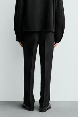 PANTAL?N CHINO 100% LANA ORIGINS / Negro - Zara фото 12