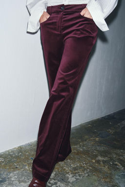 FLARE VELVET TROUSERS ZW COLLECTION - Zara фото 5