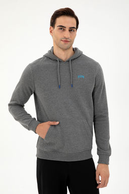 Мужской базовый свитшот антрацитовый меланж - U.s. polo assn фото 3