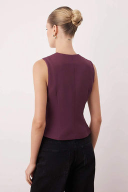 Siyah Dugme Aksesuarl? Astarl? Yelek TWOAW26YE00045 - Trendyolmilla фото 8