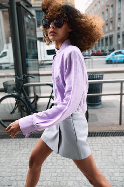 BLUSA FLUIDA HOMBRERAS / Malva - Zara фото 6