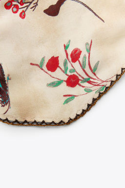 BANDANNA WITH EMBROIDERED FLORALS AND LACE TRIM - Zara фото 6
