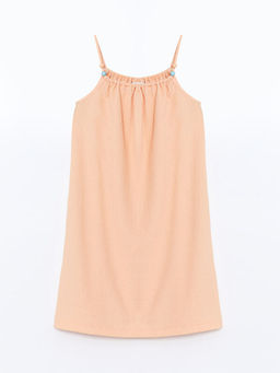 Basic Boncuklu K?z ?ocuk K?sa Elbise