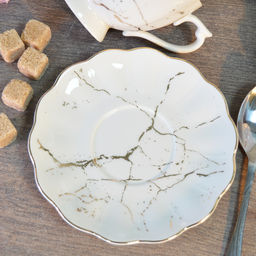 Набор чайный 12 пр 220 мл., 14 см Lavenir Золотой мрамор 176-647 в под.уп., фарфор арт. 00110487 - Полимербыт фото 4