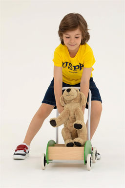 Детская желтая футболка с круглым вырезом Неожиданная скидка в корзине - U.s. polo assn фото 3