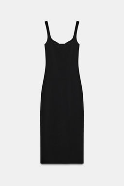 FLORAL STRETCH MIDI DRESS - Zara фото 5
