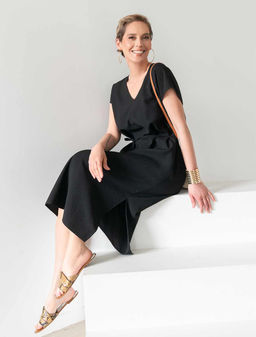 VILATTE / Платье из плотной вискозы с лайоселлом