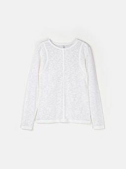 Лонгслив Slim Fit "Белый" женский