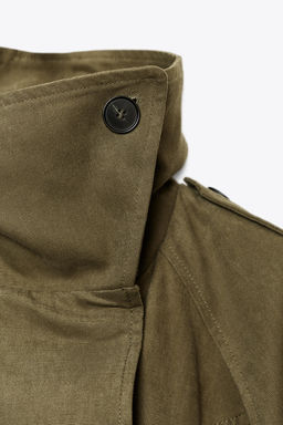 BELTED COTTON TRENCH COAT - Zara фото 9