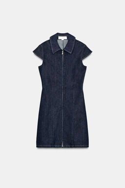 VESTIDO CORTO DENIM TRF / ?ndigo oscuro - Zara фото 5