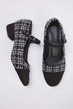 Siyah Tuvit Yuvarlak Burun Mary Jane Kad?n Blok Topuklu Ayakkab? 
TAKAW26TO00004 - Trendyolmilla фото 3