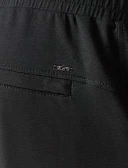 Брюки прямые на резинке из футера двухнитки с эластаном с затяжкой по низу - Vilatte фото 6