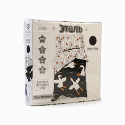 Постельное бельё 1.5-спальное «Этель. Гусь-обнимусь», бязь