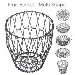 Удивительная Фруктовница металлическая складная ваза для фруктов, хром
