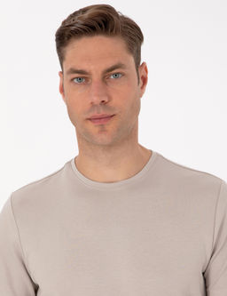 Ta_ Regular Fit Kal_n Dokulu Bisiklet Yaka Basic Ti__rt - Pierre cardin фото 2