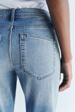 ZW COLLECTION RELAXED SLIM FIT MID-RISE JEANS - Zara фото 4