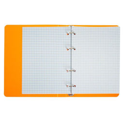 Тетрадь на кольцах Calligrata A5, 80 листов, в клетку, пластиковая обложка, блок офсет, оранжевая
