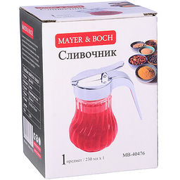 40476 Сливочник с крышкой 230 мл стекло/нерж MB (х96) - Mayer&boch фото 4