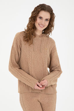 Женский свитер песочного меланжа - U.s. polo assn фото 10