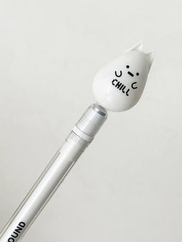 Ручка с магнитной насадкой "Chill kitten", white