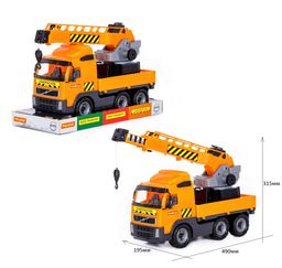 Автомобиль-кран с поворотной платформой "Volvo" (58324) в сеточке 50*23*33,5см, Полесье