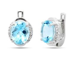 Серьги из серебра топаз, Лилиан