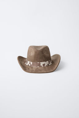 SOMBRERO COWBOY ESTAMPADO ANIMAL / Marr?n