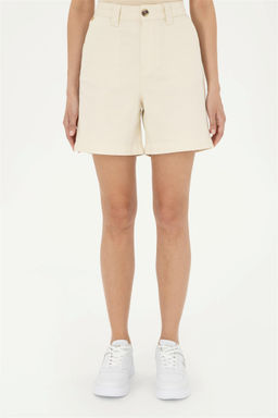 Женские тканые шорты цвета экрю Неожиданная скидка в корзине - U.s. polo assn фото 2