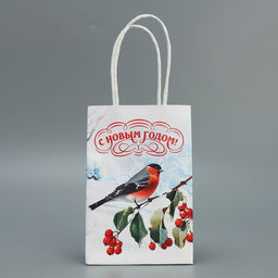 Пакет крафтовый Зимушка, 15 10 6 см - Дарите счастье фото 4